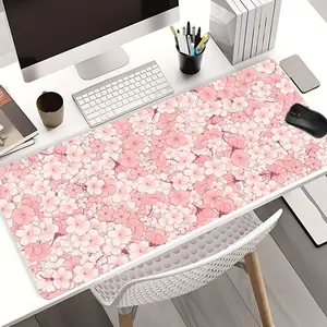Romantic Cherry Blossoms Gaming Mouse Pad Extra Large Computer Mouse Pads for Desk xxl Mouse Pad for Laptop Big Mouse Pad Extended Mouse Pad with Non - Slip Rubber Base Stitched Edge for Home and Office Office Desk Accessories