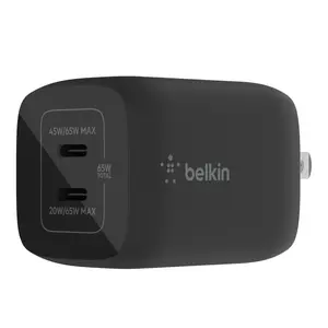 Belkin BoostCharge Pro Dual USB-C GaN Wall Charger with PPS 65W