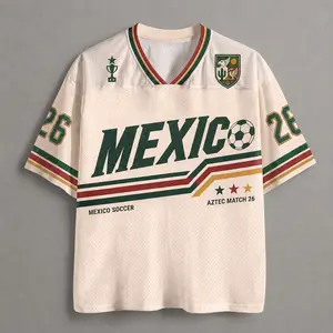 Custom Mexico Soccer Jersey Shirt, Retro Football Jersey, Personalized Name & Number Soccer Top, WC 2026 Fan Apparel, Unisex Game Day Gift Jersey