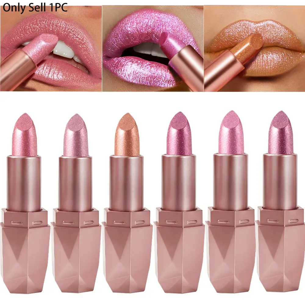 Fine sparkling lip gloss, waterproof, anti smudging, long-lasting luster, non sticky, easy to color