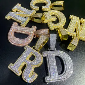 Hip Hop Letter Copper Set  Numeric Letter Pendant Popular Jewelry Necklace