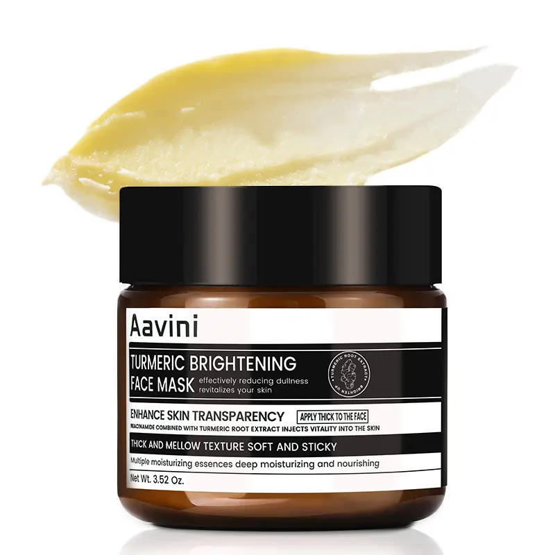 Aavini Turmeric Brightening Face Mask Brightens Skin Tone Yellowing Reduction Antioxidant Deep Skin Repair Hydrating & Anti-Aging Revives Tired Skin Suitable for Oily Dull Skin 200g