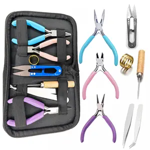 All-in-One Mini DIY Jewelry Tool Kit - Precision Needle Nose Pliers & Scissors Set #DIYJewelryTools #CraftToolKit