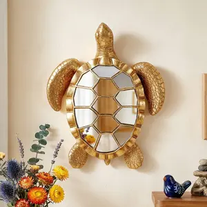 European Style Turtle Decorative Hanging Ornament, Resin Material Modern Wall Art, Mirror Finish, Home Wall Decoration, Ideal for Home, Hotel, Restaurant