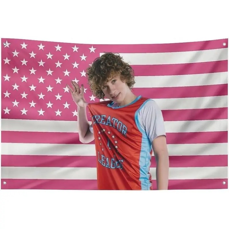 AETHVCD Nelson Star Neumann Tapestry - Blush Pink Americana Inspired Flag Print, US Nation Pride, with 4 Brass Grommets, for College Dorm Room Decor Gift, 35x59 in, Americana Inspired Tapestries, Flag Print Tapestries tiktokshopbacktoschool
