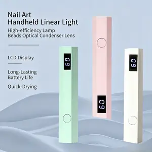 Portable UV LED Nail Dryer Lamp, Rechargeable Gel Nail Curing Light with Digital Display & Timer, Professional Manicure Lamp for Home Salon Nail Art Use