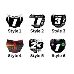 Custom plate decals ODI or MOTOCUTZ-Dm for info or customizations!