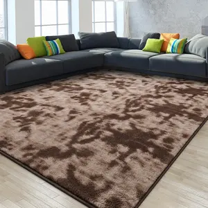 Ultra Soft Modern Area Rugs for Living Room Bedroom, Tie-Dyed Thickened Memory Foam Indoor Carpets, Non-Slip Comfy Rug for Boys Girls Nursery Room Home Decor, Grey,Navy Blue,Dark Grey,Brown,Purple,5x8,6x9,7x10 Feet