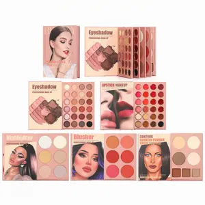 IGOODCO 67 Color Shimmer Matte Eye Shadow Lip Gloss Highlight Blush Repair Multifunctional Book Shape Eye Shadow Plate Makeup Eyeshadow