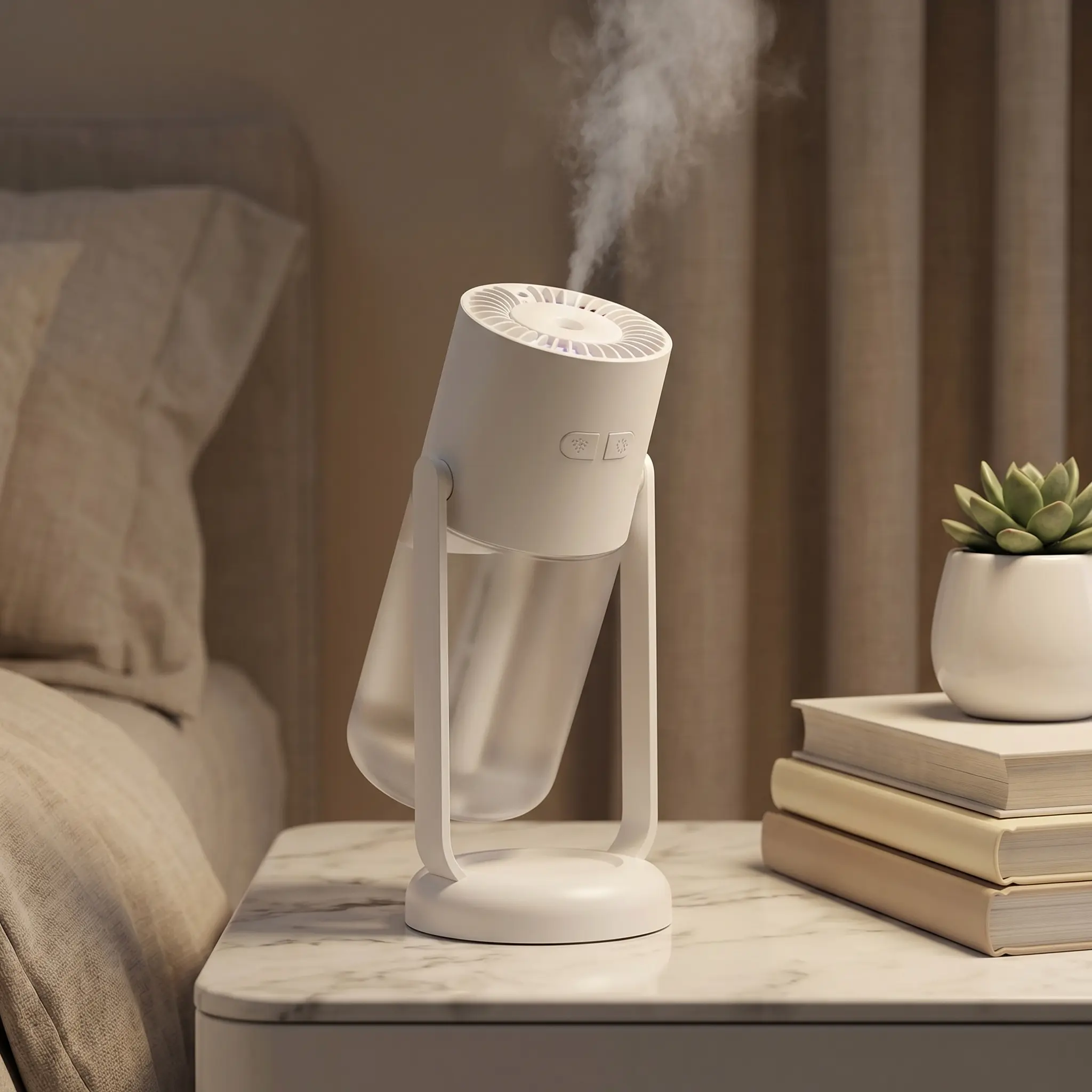 Humidifiers for Bedroom, Portable Cool Mist RGB Humidifier with 360° Rotation Stand, 260ml Large Tank, Fine Mist Output, Perfect for Car, Travel, Home and Office Daily Use#SummerWins#Fathersdaygift