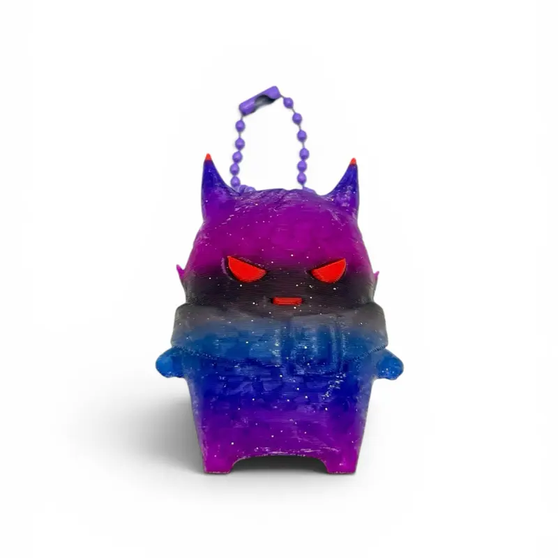 3D Printed Video Game Galaxy Demon Sprite Keychain Bag Tag