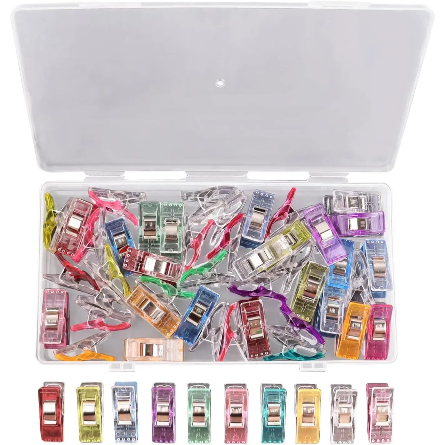 45 Pack Multipurpose Sewing Clips for Quilting and Crafts, Sewing Supplies for Binding. Assorted Colors