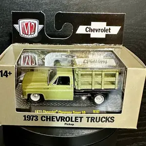 M2 Machines 1973 Chevrolet Cheyenne Super 10 Square Body Green StackBed Diecast Vehicle, New