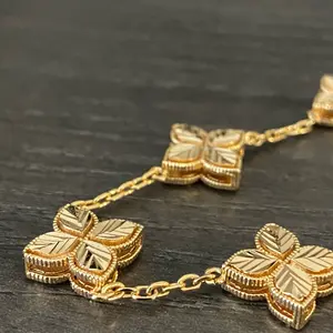 5 clover  bracelet - clover bracelet 18k women's fashion bracelet women's bracelet leaf bracelet christmas gift cute jewelry fashion jewelry inspirational christian girlfriend accessory girl jewelry special gift women daily jewelry bracelets