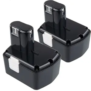 2 Pack 14.4V 4800mAh Ni-MH Replacement Battery Compatible with HITACHI EB14B EB1412S EB1414 EB1414S DS14DVF3