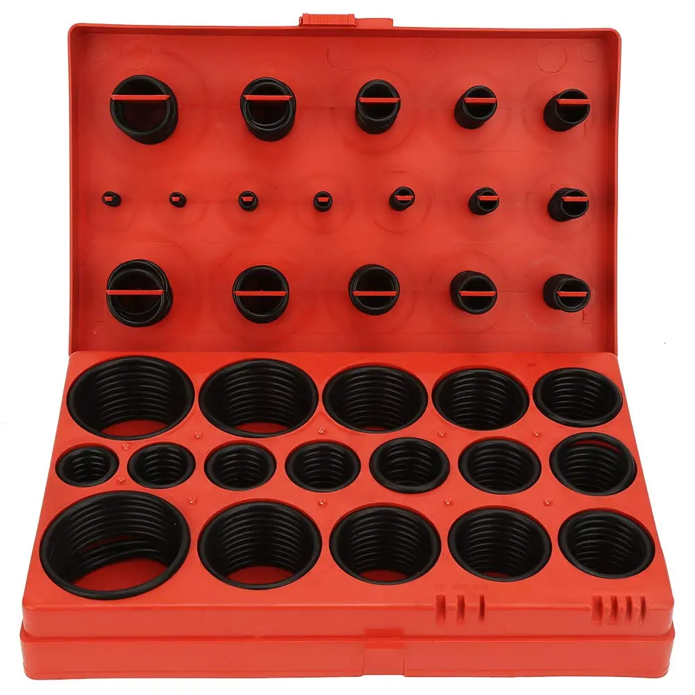 GJANSH 419PCS Universal Black O Circle Assortment Set with Box Stamps Gasket Rubber O Rings for Cylinder, Automobile, Valve, Substance Pipeline, Roller Various Sizes