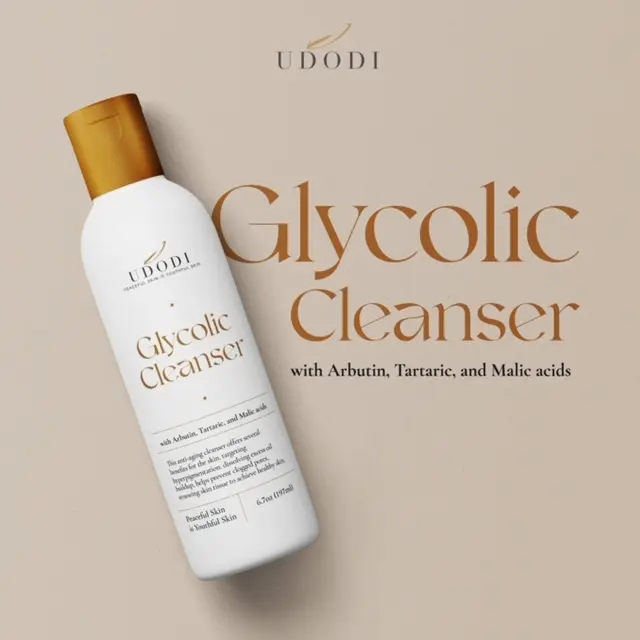 Glycolic Cleanser (With Arbutin, Tartaric and Malic Acids Skincare Facial Cleansing