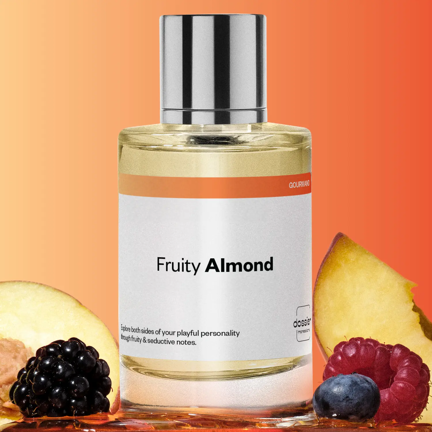 Fruity Almond, Dossier, Women Perfume, Eau de Parfum, 50ml, Almond, Peach, Orange Blossom, Vanilla, Cocoa, Tonka Bean