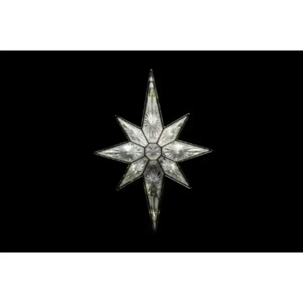 212 MAIN 11 in. Bethlehem Star Christmas Tree Topper, Warm-Toned LED Lighted Ornament, Christmas Home Decor, Festive Home & Party Supplies, Home Decor Ornament