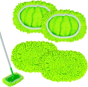 Reusable Microfiber Mop Pads for Swiffer Sweeper 4-Pack - Washable, Microfiber Pads for Dry & Wet Mopping, Eco-Friendly Cleaning Solution - Disposable