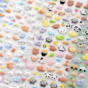 3D Cartoon Stickers, Bubble Stickers, Decorative Stickers, Kids Educational DIY Stickers, Phone Decoration Stickers, Animal Stickers