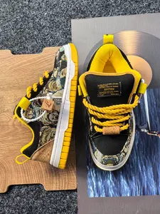 New Trendy Fashion Bread Shoes, Thick Sole, Classic Bear Print, Casual Patchwork Canvas Sneakers, Comfortable Anti-Slip Outdoor Shoes, Trainer, Sports Shoes
