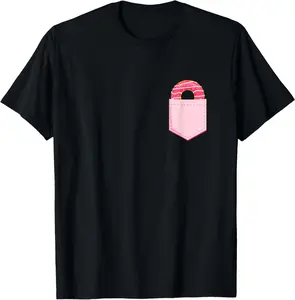 100%cotton Pocket Donut - Funny Pocket Size Doughnut Donut Lover T-Shirt  Top