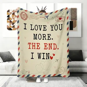I Love You More Super Soft Fleece Throw Blanket 60x80 in - Anniversary Wedding Gifts for Men Women Girlfriend Boyfriend, Romantic Husband Wife Birthday Gift,Easter gift,Party, Lola blanket,  bedding ,plush blankets,mellow blanket