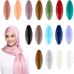 16Pcs Scarf Safety Pins Colorful Hijab Pins with Box Scarves Safety Pin Plastic Scarf Clip Nappy Pin for Women Scarf Pins Clips Safety Locking Adult Clothes