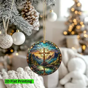 Cross  Christmas Ornament: Religious Christian Decor