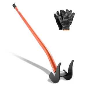 【fathersdaygift】VEVOR Pallet Buster Tool, 50 Inch Carbon Steel Handle Wrecking Pry Bar, 2000 lbs Weight Capacity, Heavy Duty Deck Board Removal Tool, Breaker Bar for Flooring, Framing, Roofing, Trim, Drywall, Extended Reach Crowbars