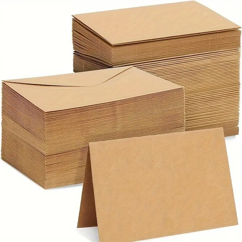 Kraft Paper Envelope, 20/50pcs Solid Color Blank Small Envelope, Durable Mini Envelopes for All Occasions, Cash Envelopes, Money Envelopes, Office Supplies