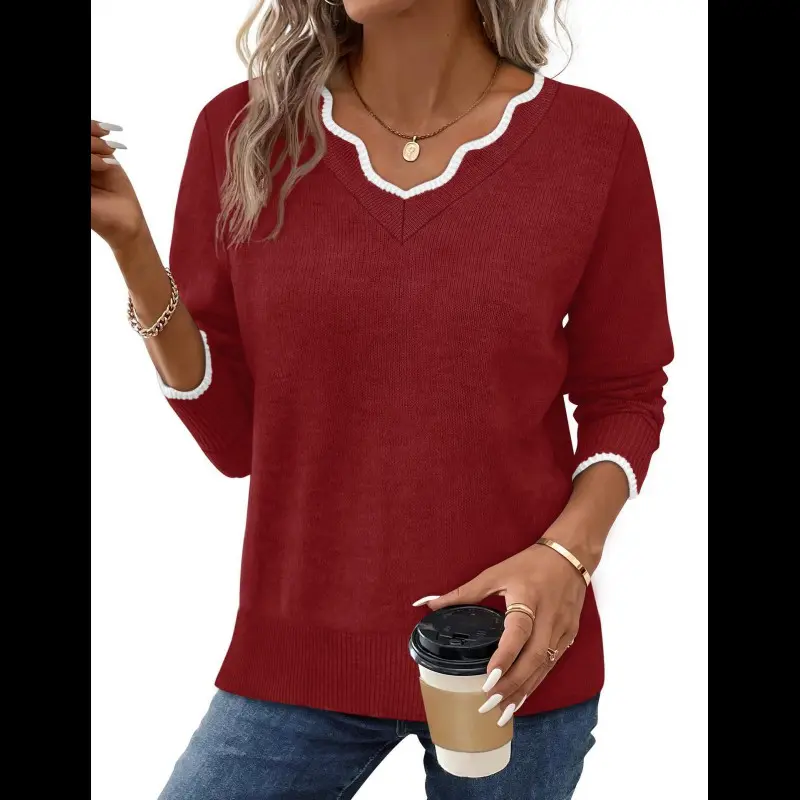 Wine red+white border