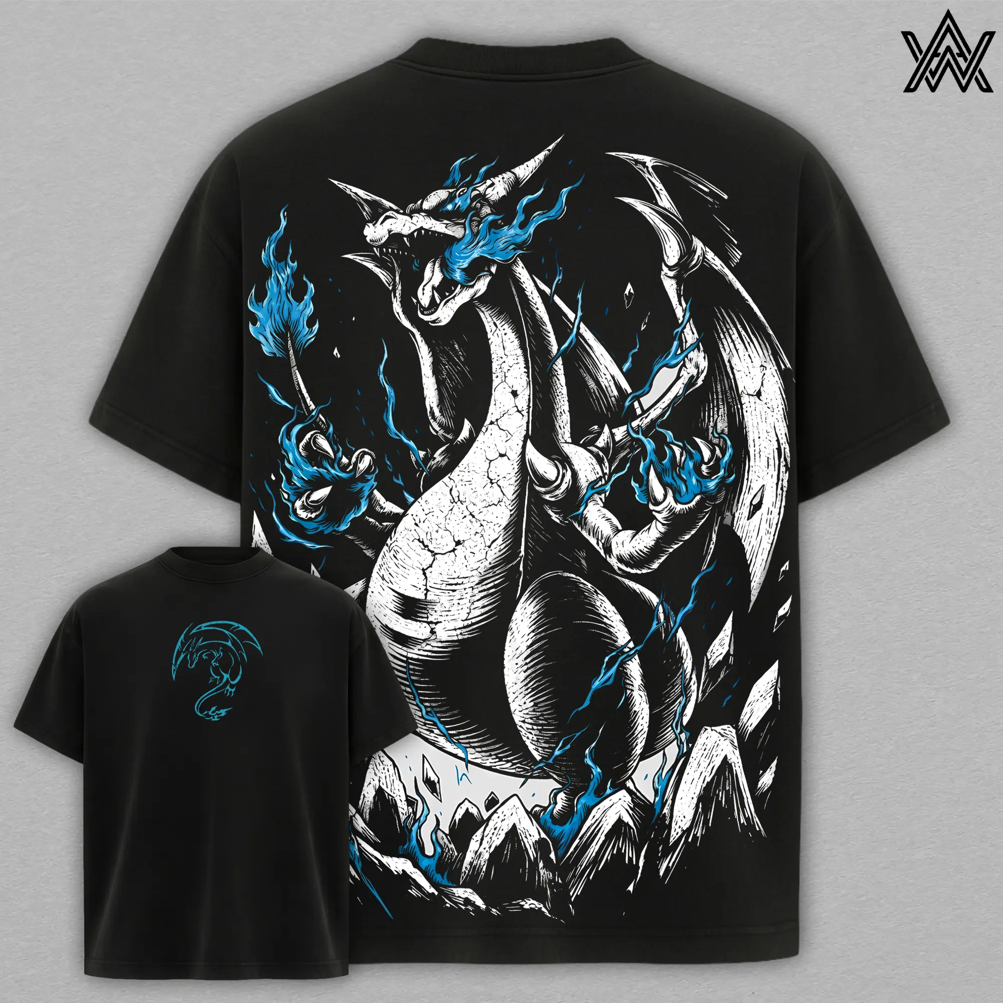 Charizard Tee – Pokemon Anime Manga T-Shirt, Fire Dragon Graphic Tee, Unisex Oversized Casual Shirt, Legendary Flame Pokemon Anime Tee, Kanto Region Battle Monster Shirt, Retro Gaming Inspired Graphic Tee, Gift for Pokemon Fans