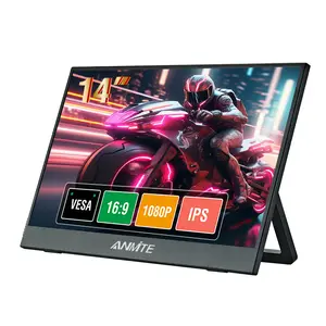 Anmite 14 inch IPS Portable Screen Monitor 1080P USB TPYE-C Compatible Laptop Second Screen Gaming Extension Monitor for Mac PS4 PS5 PC Raspberry Pi