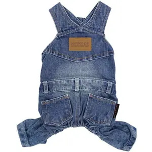Parisian Pet 'Denim Overalls' – Durable and Trendy Pet Overalls for Dogs & Cats-Blue Costume Clothes
