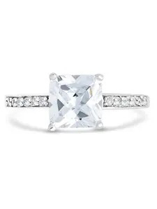 Sterling Silver Princess Cut CZ Promise Ring