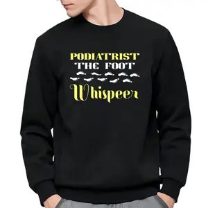 Podiatry Professional's Choice – Black Unisex Sweatshirt with Foot Care Design, Slim Sleeve