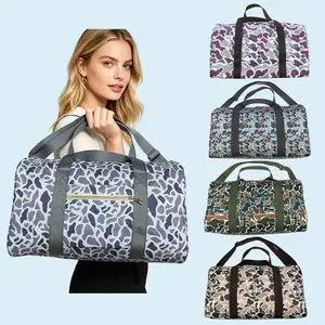Camouflage print sports duffel bag adult travel bags