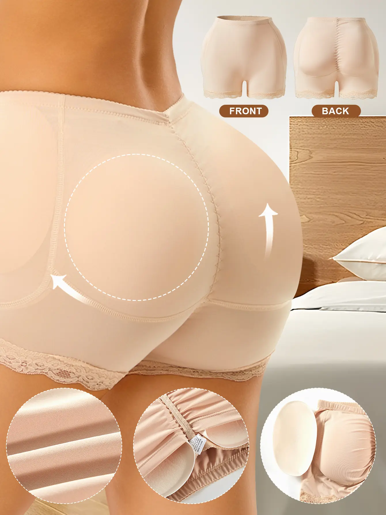 Padded Hip Lifter Panties with Side Cushions – Hip Dips Corrector & Booty Enhancer