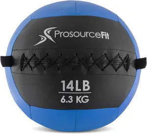 Prosource Soft Medicine Balls for Crossfit Wall Ball and Full Body Dynamic Exercises, Color-Coded Weights: 6, 8, 10, 14, 20, 25 Lb.