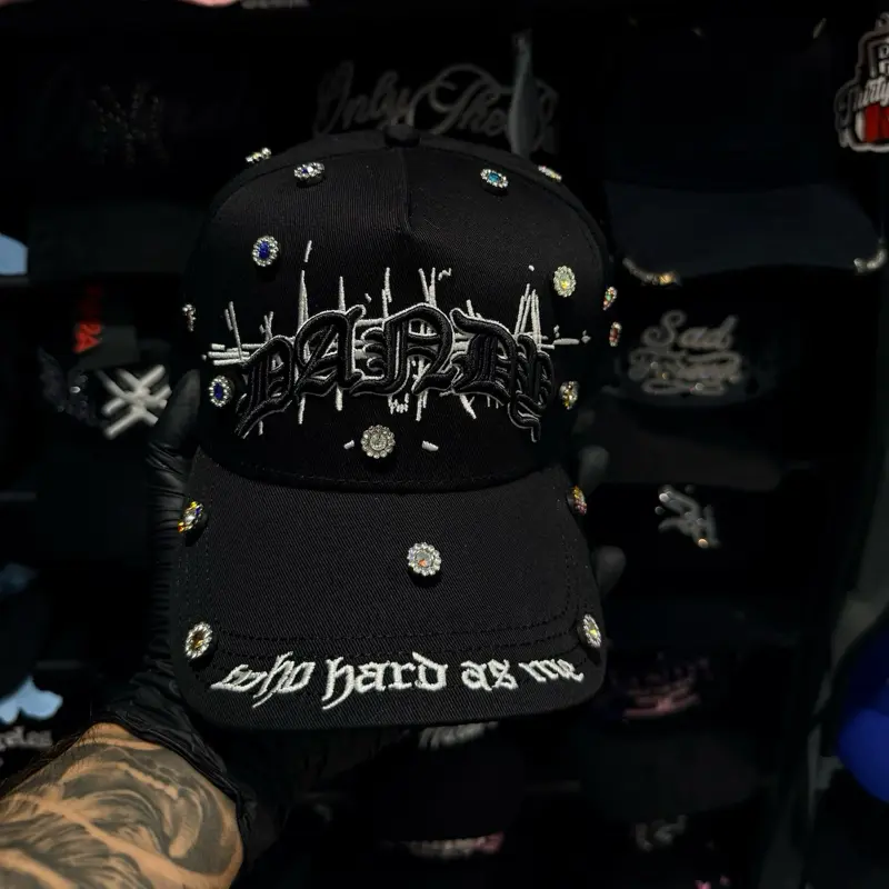Black hat with diamond design