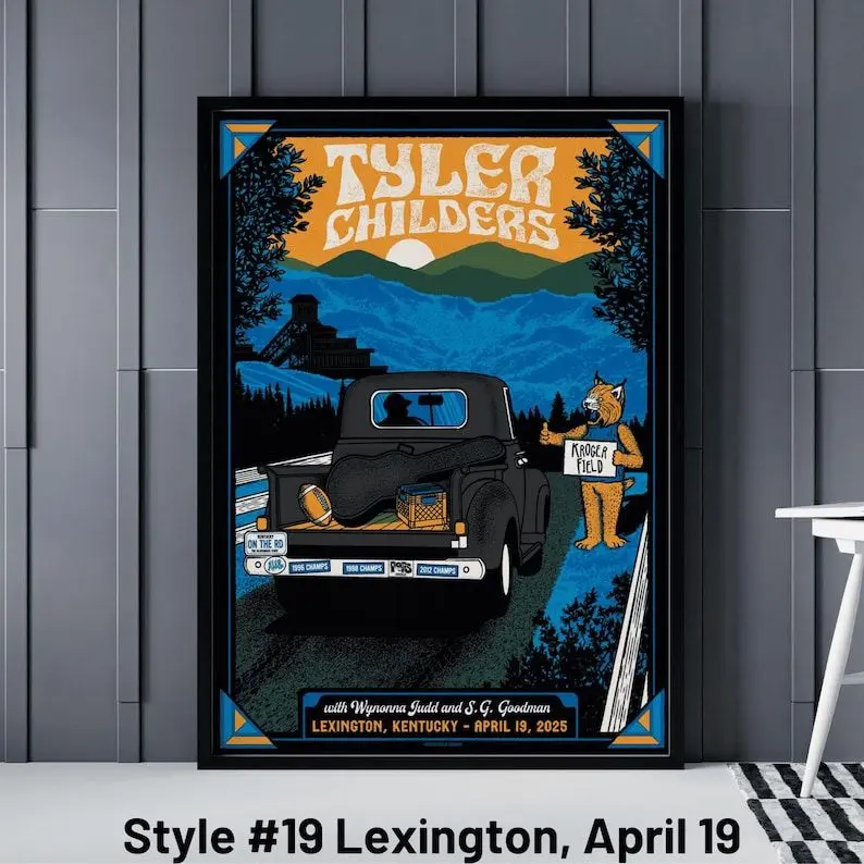 Tyler Childers All Gig Posters - Tyler Childers Kroger Field Lexington Kentucky Poster - George The Gorge Poster - Tyler Ford Idaho Poster