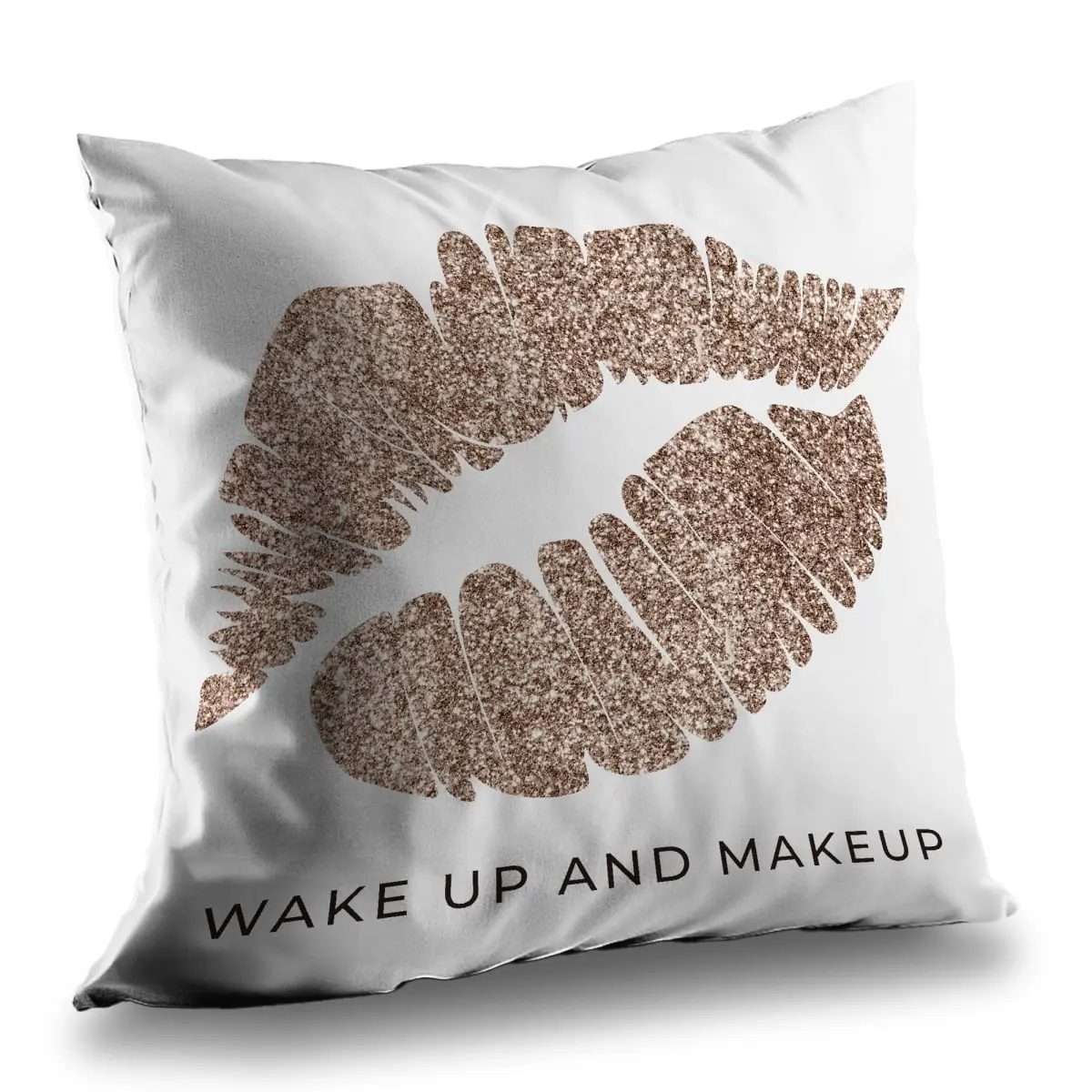 Begin Home Decor C1PT14144IXFG5 14x14 in. Retro Gold Poly Twill Decorative Throw Pillow - Style-Focused Interior Design Accent for Makeup Art Spaces
