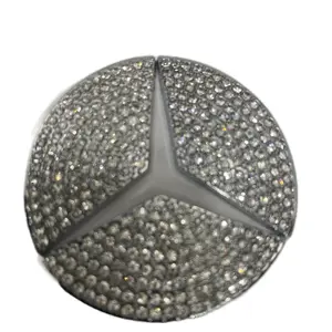 Rhinestone Decorated Car Steering Wheel Stickers - 1 Count, Perfect for Car Enthusiasts