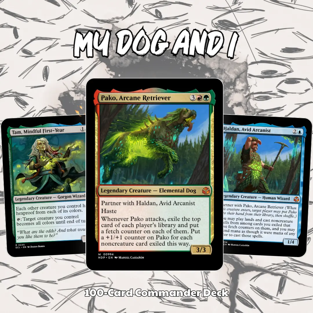 Temur Voltron Fetch Exclusive Haldan Pako 100+ Card Commander Deck, High-Quality Ready-to-Play Magic-Style Card Game Deck, Perfect Gift for Collectors