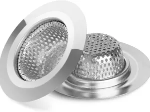 2PCS Bathtub Drain Strainer – Stainless Steel Hair Catcher & Sink Filter Basket, 2.79" Shower Drain Cover for Bathroom Sink, Tub & Wash Basin Clog Prevention