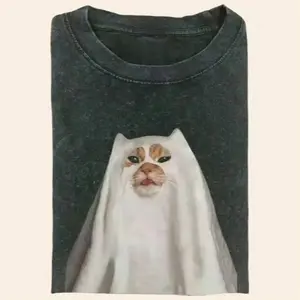 Comfort Colors Ghost Kitten T-Shirt, Cute Kitten Ghost Graphic Tee, Funny Cat Meme Shirt, Trendy Animal Lovers Tee