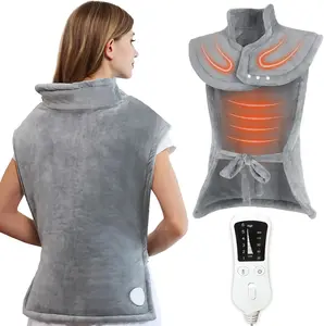 Large Electric Heating Pad for Back Pain Relief, 24"x36" Neck & Shoulders Heating Pad, 6 Heat Levels, Temperature Control, Auto Shut-Off, Gray Adult Gift,summervibes