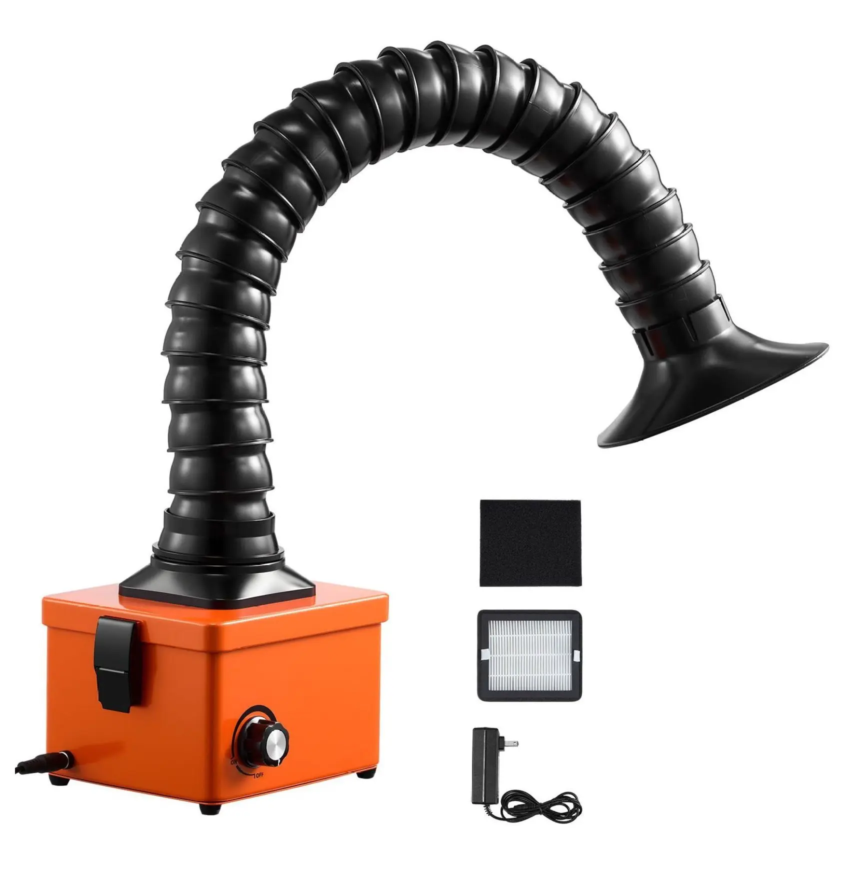 Solder Fume Extractor, 40W Brushless Soldering Smoke Absorber, 80 m/h Airflow, 2-Stage Filters, Adjustable Desktop Welder Smoke Fan for DIY Electronics Repair 80 m³/h
